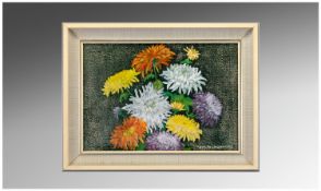 Evelyn Underwood Floral Still Life 14 inches x 10 inches, signed lower right.