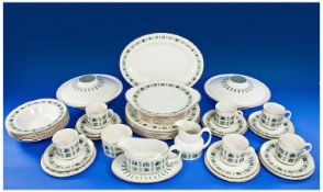 Royal Doulton Part Tea & Dinner Service 44 Pieces `Tapestry` pattern. T.C.1024 Comprising 1 platter,