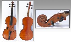 Late 19th Century Bohemia Violin imported into UK by John G Murdock of Maidstone. Label to Interior.