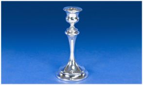 Single Candle Stick, Loaded Base, Height 7¼ Inches. Hallmark Rubbed A/F