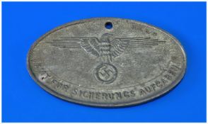 WW2 Gestapo I.D Tag, With name and number.