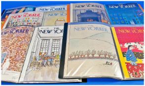 5 Folders Containing over 180 Classic ``The New Yorker`` Magazine Covers, dated between 1971 and