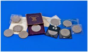 A Collection of Coins consisting of a 1951 festival of Britain crown (original box and leaflet),