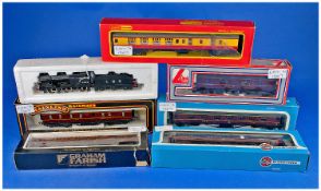 00 Gauge Airfix Model Engine And Tender L M S 4454, Together With A Collection Of Boxed Carriages
