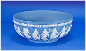 Wedgwood Fine Jasperware Exhibition Dancing Hours Bowl. Circa 1960. Mint condition. 10.25`` in