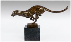 Art Deco Style Bronze Cheetah.