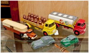 Collection Of Diecast Models, Comprising Two Triang, Corgi + 2 Others. Longest Length 10 Inches