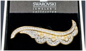 Swarovski Jeweler`s Collection Brooch encrusted with Swarovski crystals 7.5 cms long.