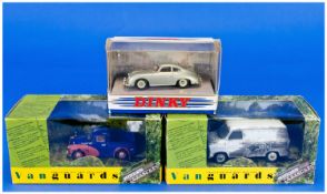 2 Boxed Vanguard Model Vehicles scale 1:43 (Morris Minor 1000 pick up - VA08300) and (White Ford