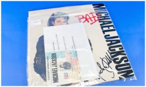 Michael Jackson `Bad` World Tour 1988 Memorabilia comprising a concert brochure and ticket for the