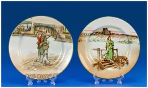 Two Various Royal Doulton Dickens Ware Small Rack Plates comprising `Sydney Carton`, apparently