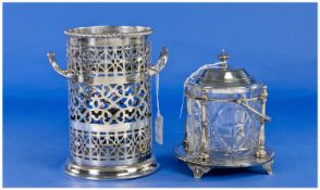 Daniel and Arter. A Silver Plated Two Handled Ice Bucket, stands 7`` inches high. Plus an