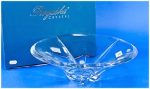 Contemporary Crystal Bowl, By Steklarna Rogaska, Slovenia. Complete In Fitted Box.