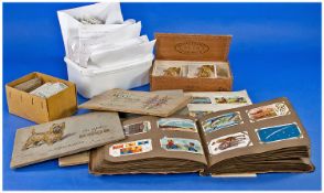 Collection Of Assorted Cigarette Cards, some loose, some full sets. Some albums.
