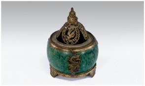 Jade and Silver style pot.