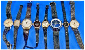 8 Retro and Vintage Watches, including Grand Prix Super De Luxe, and Monte Quartz.