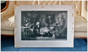 `The Doctor` Unmounted Black and White Print taken from the Painting by Luke Fildes R A. Published