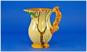 Art Deco Burleigh Ware Handpainted Squirrel Handle Jug. No. 4801, beehive mark to base. Circa 1930`