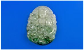 Solid Carved Jade Pendant.