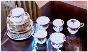 R.C Part Teaset, Yvette 591. Comprising 6 cups & saucers, 6 side plates 1 sandwich plate, sugar bowl