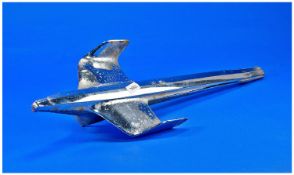 Chevrolet Car Mascot, large chromed bird or plane shaped `Bel Air` mascot; 17.5 inches long; 1950`s