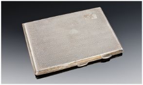 Silver Cigarette Case, engine turned. Hallmark Birmingham 6ozs 9 grams. 5x3.5``