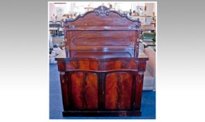 Early Victorian Mahogany Chiffonier, circa 1850, the back with an acanthus scrolled top and a