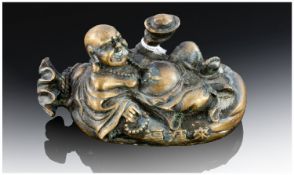 Oriental Style Brass Buddha Figure.