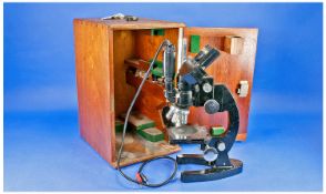 Cooke Troughton & Simms Antique Metallurgical Binocular Microscope, York, fitted with an