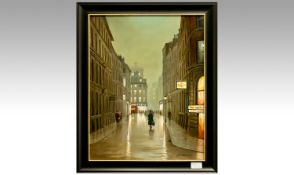 Seven Scholes 1952 Titled New Brown Street Manchester 1960, no. 92159, oil on board, signed,