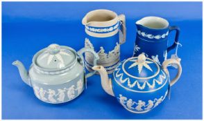 Collection of Copeland Ware with applied decoration, comprising globe shape, cream earthenware
