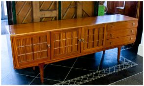 Large Late 20th Century Teak Sideboard, circa 1980, fitted with three drawers to right, double doors