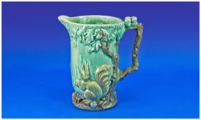 Large Wade Flaxman Heath Jug, with the squirell and oak tree design, with typical running green
