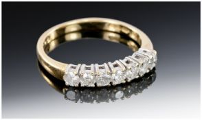 18ct Gold Diamond Eternity Ring, Set With 7 Round Brilliant Cut Diamonds, Fully Hallmarked, Ring