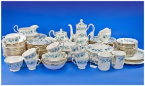 Colclough Bone China Dinner Set, comprising 12 cups, saucers and side plates, 12 dinner plates, 12