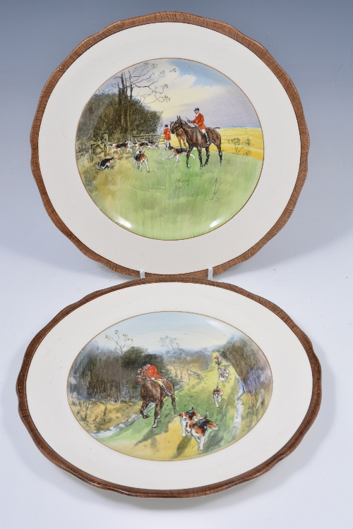 A collection of ten Copeland & Sons hunting plates, with designs after Lionel Edwards, diameter