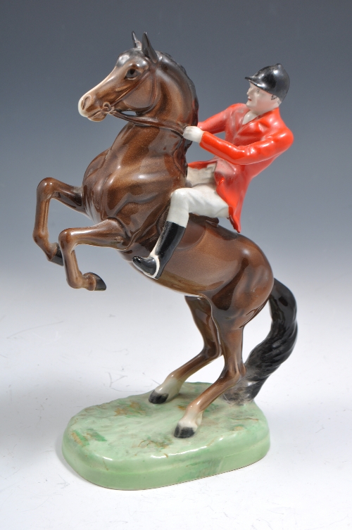 Beswick model of a Huntsman, on a rearing horse, no. 868, 25cm