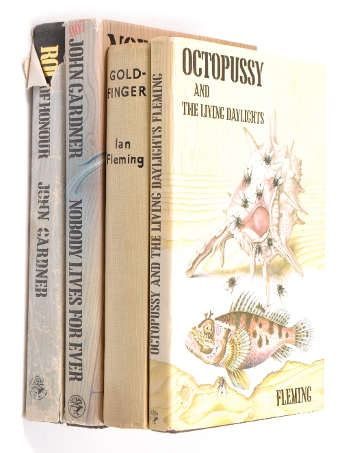 Ian Fleming, "Octopussy" and "The Living Daylights", 1966 with dust wrapper, "Goldfinger" 1959,