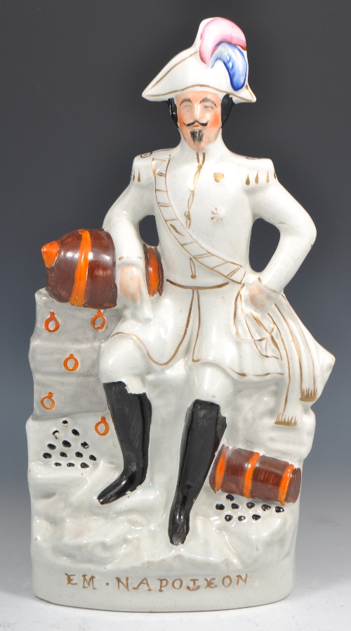 Large Staffordshire figure - "Emperor Napoleon", painted in colours, 41cms.