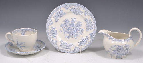 Burgess & Leigh printware dinner service, "Asiatic Pheasants" pattern, (49).