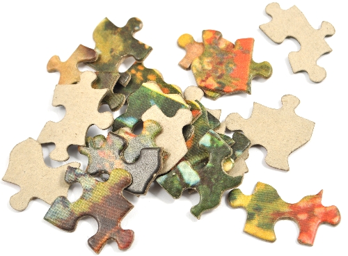 Collection of vintage jigsaw puzzles.