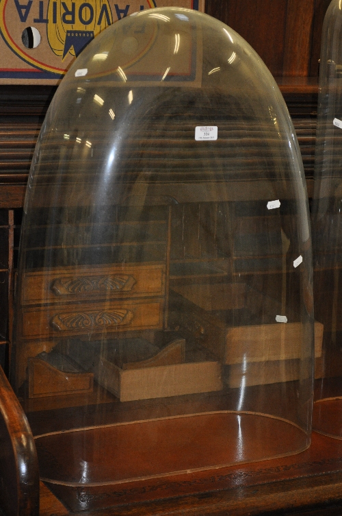 Large glass dome, 74cms.