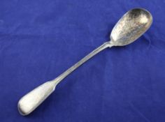 A Victorian silver fiddle and thread pattern serving spoon, Elizabeth Eaton, London, 1854, 12in, 5.5
