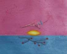 § Craigie Aitchison (1926-2009)proof print,Sunset and bluebirds,signed in pencil and inscribed