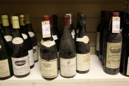 An ten bottle red Burgundy assortment including one Echezeaux 1982, Alfred Martin; one Clos