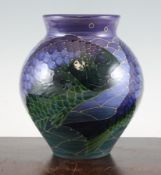 Sally Tuffin for Dennis China Works. A `Sea Bream` vase, c.1999, no. 43, impressed and inscribed