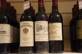 Twelve assorted bottles of claret including five Chateau Canon-La-Gaffeliere 1992, St Emilion