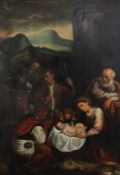 School of Tintorettooil on canvas,The Holy Family,40 x 29.5in.