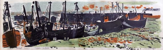 Edwin La Dell (1914-70)artist proof lithograph,Hastings,signed in pencil,9 x 27in.