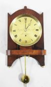 Robert Roskell, Liverpool. A brass and mahogany wall timepiece, with circular Roman dial and